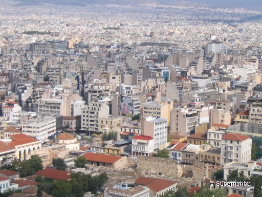 view down from Acropolis on Athens - back to browser