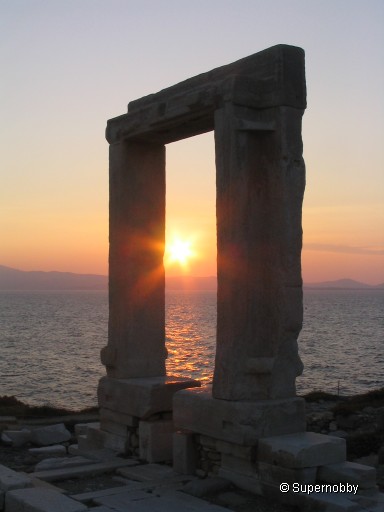 sunset on the island of Naxos - back to browser