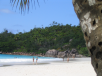 Anse Lazio auf Praslin - ganz schön voll